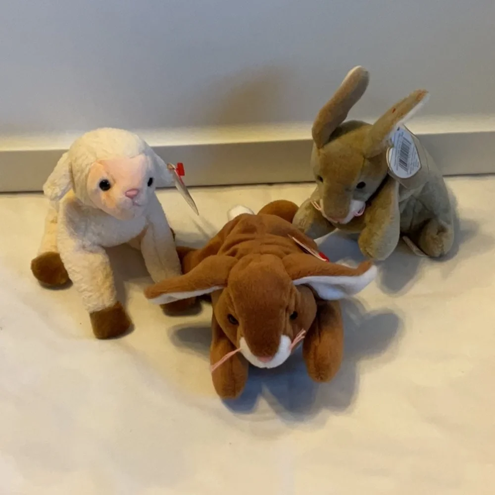 Ty Easter 🐣 Collection of beanie babies 🐑 & bunny rabbits 🐰 set